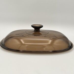 Pyrex F14-C Amber Rectangle Glass Lid Fits 4L Roaster Replacement Lid